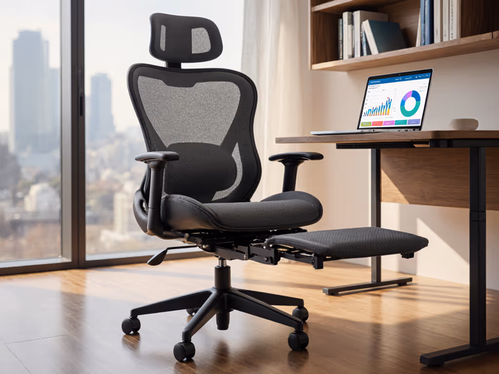 Ergonomic Mesh Chairs With Pull-Out Footrests: Pressure Relief Tested