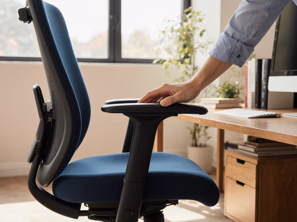 One-Handed Task Chair Adjustments Simplified