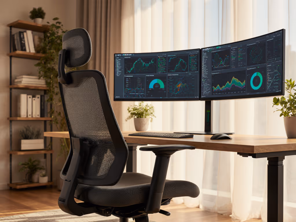 Multi-Display Ergonomics: Mesh Chair Micro-Movement Tested